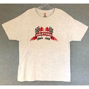 Dale Earnhardt (DALETONA) T-Shirt Large Daytona‎ Speedway 2004-2014 Gray NASCAR